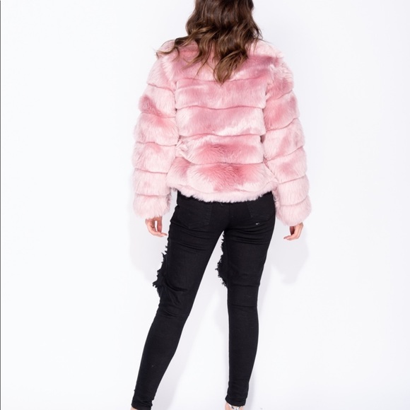 Pink Faux Fur Jacket - Picture 4 of 8